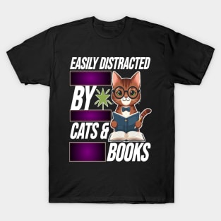 Easily Distracted by Cats T-Shirt